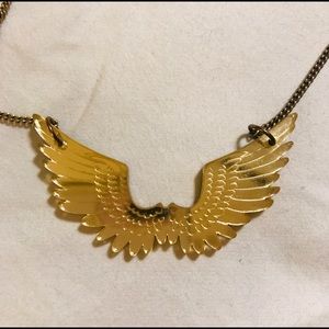 Tatty Devine Gold Mirrored Angel Wings Necklace